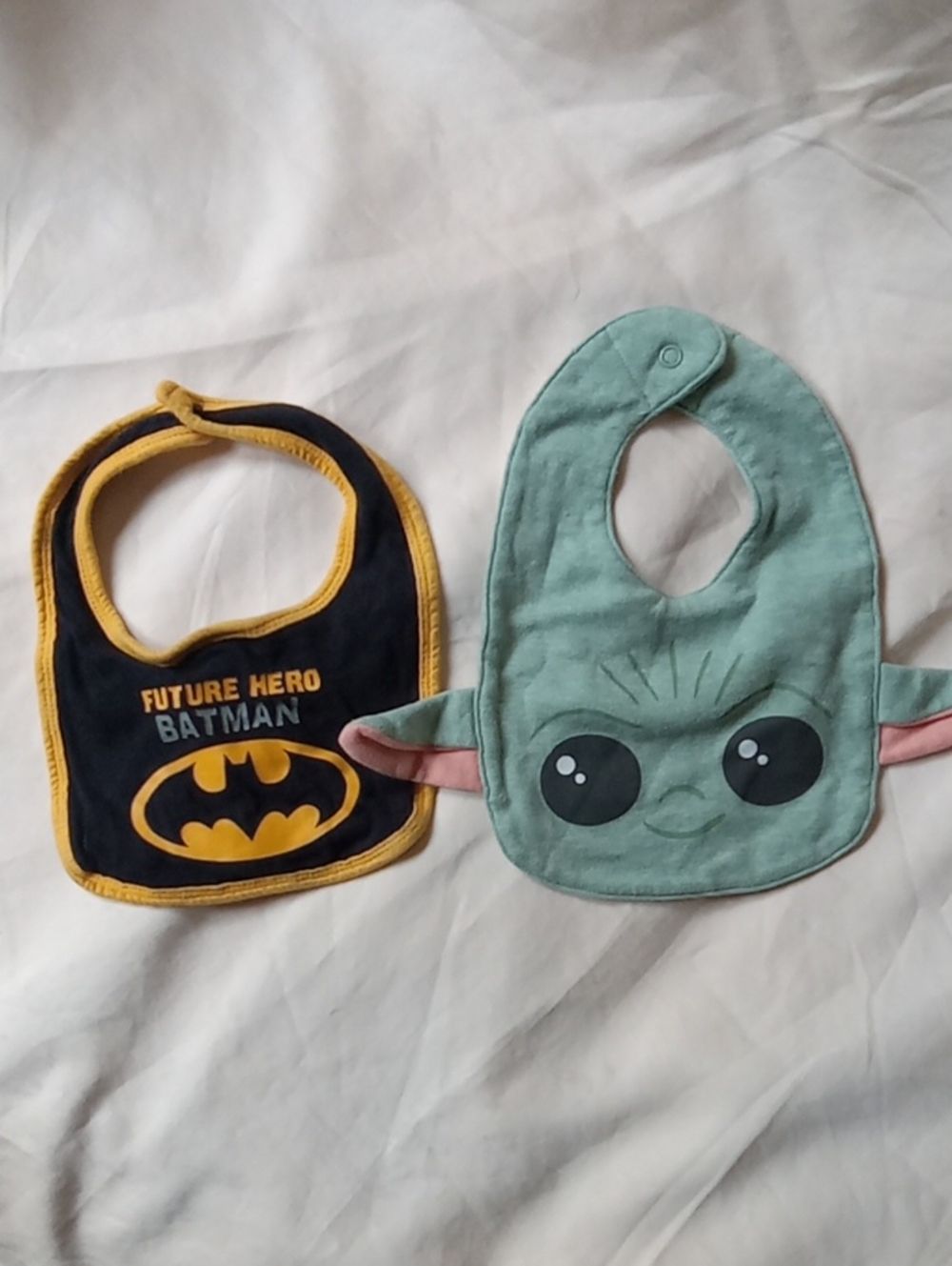 Batman And Yoda Babyboy Bibs